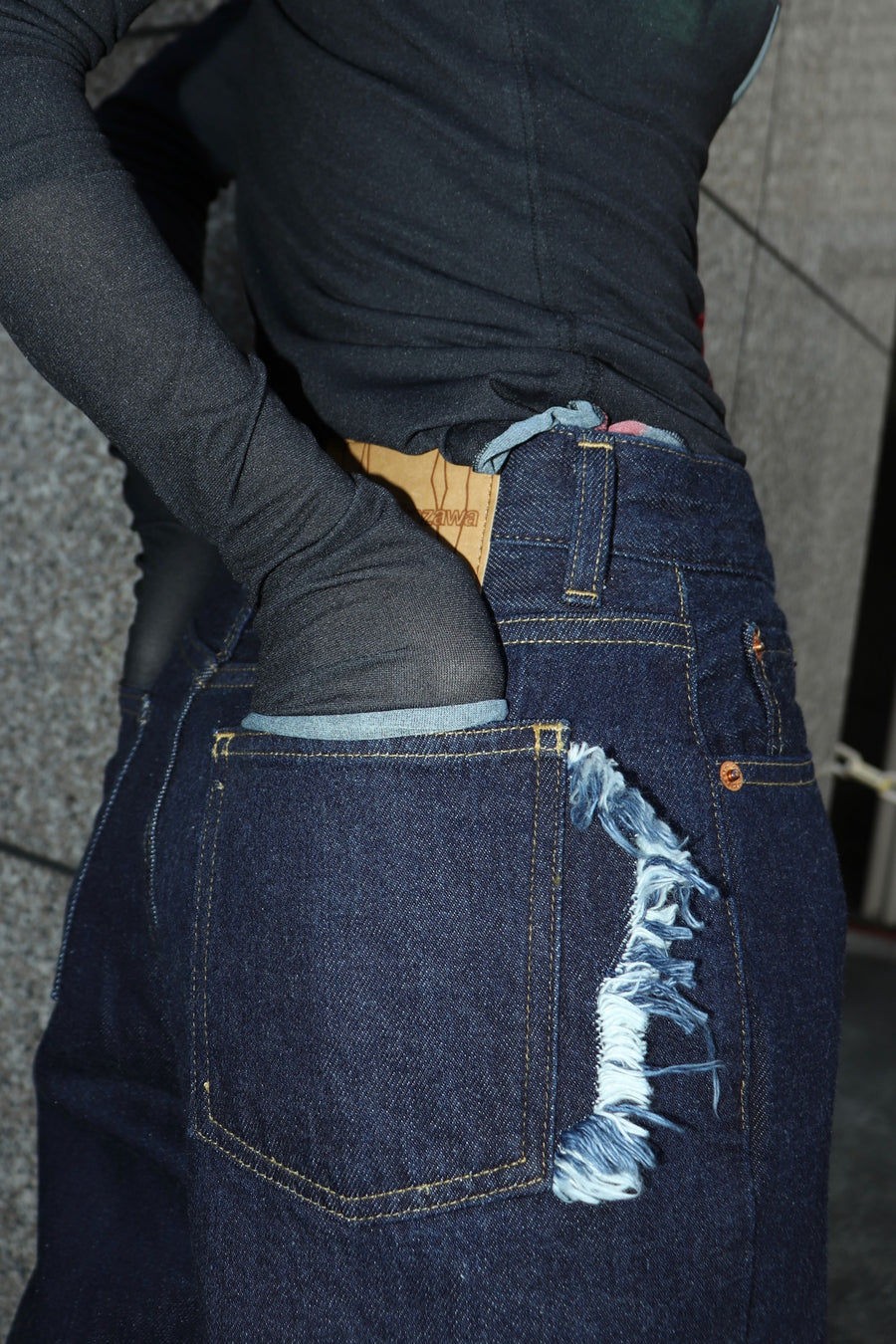 kotohayokozawa  LOOSE ROLLED-UP JEANS