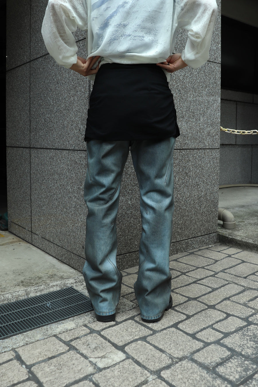 FILME FILLED  T Wrap Skirt(BLACK)