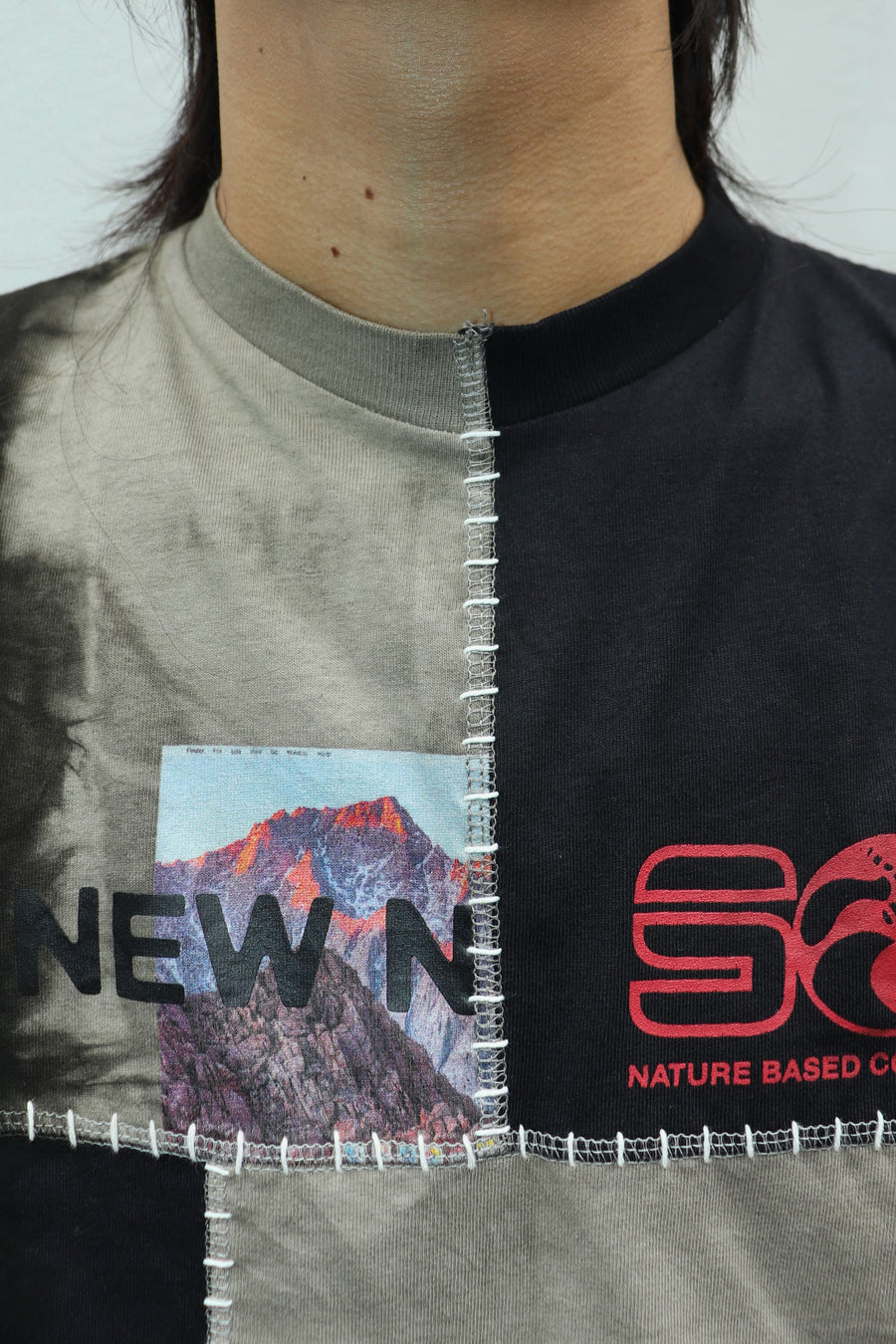 SPACE AVAILABLE  UP-CYCLED PLANT DYED TEE(GRAY)