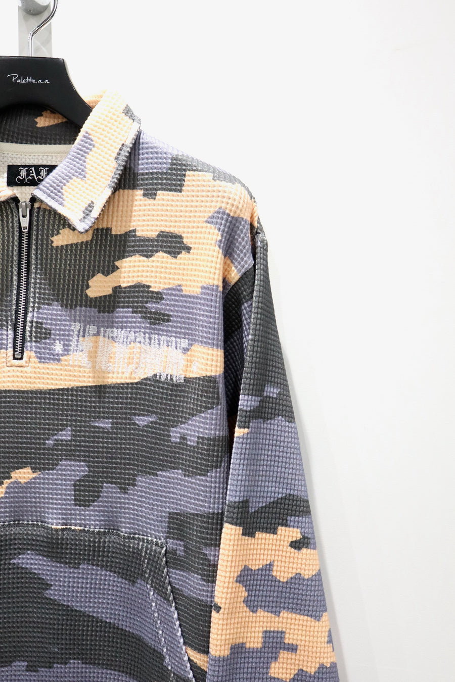 FAF  HALF ZIP SWEAT TOPS(NIGHT CAMO)