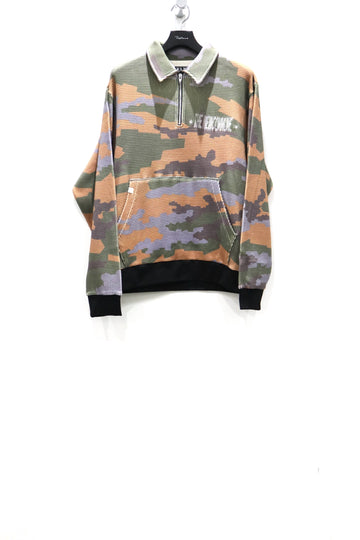 FAF  HALF ZIP SWEAT TOPS(GERMAN CAMO)