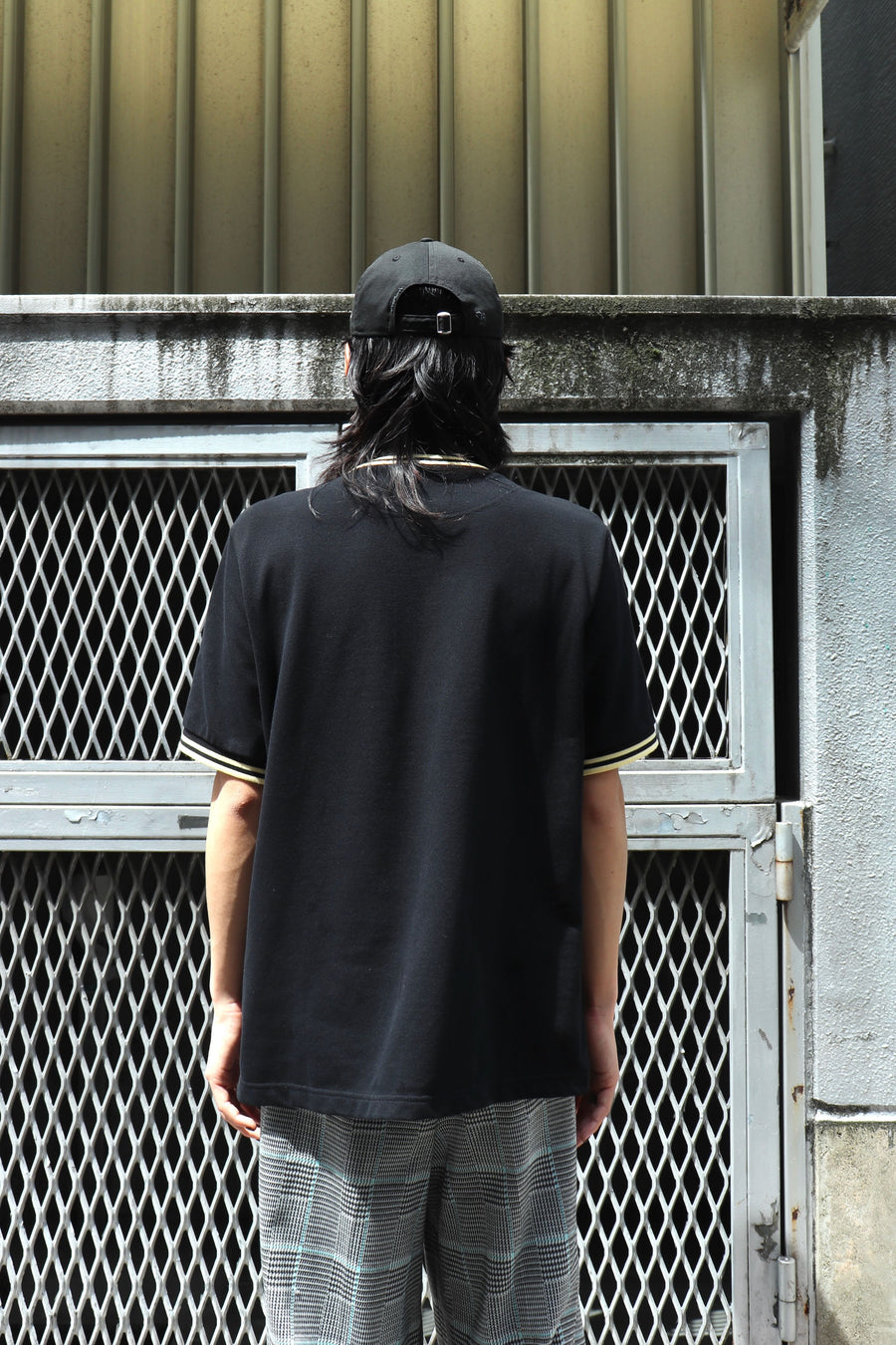 YUKI HASHIMOTO  Y NECK POLO SHIRTS(BLACK)