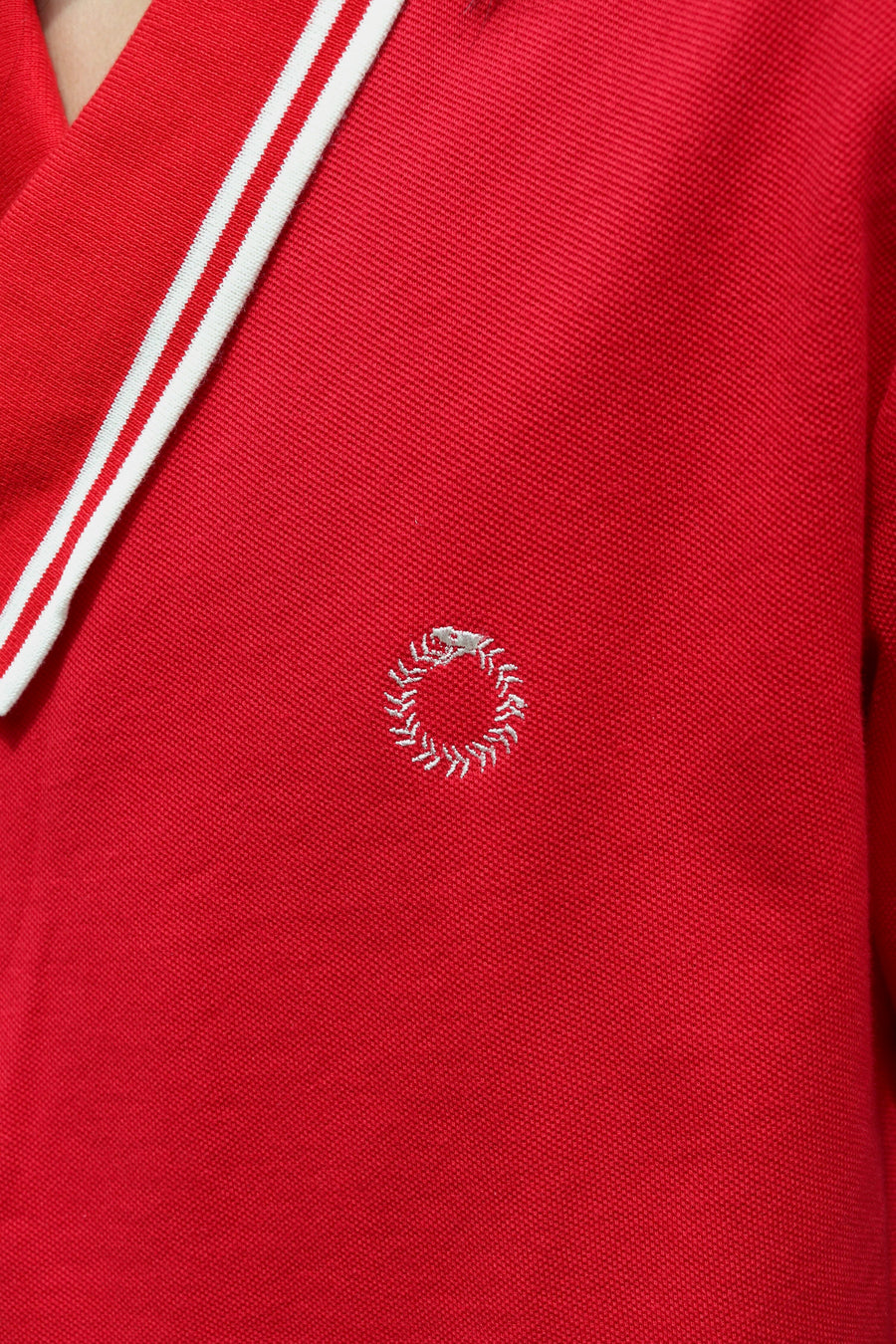 YUKI HASHIMOTO  Y NECK POLO SHIRTS(RED)