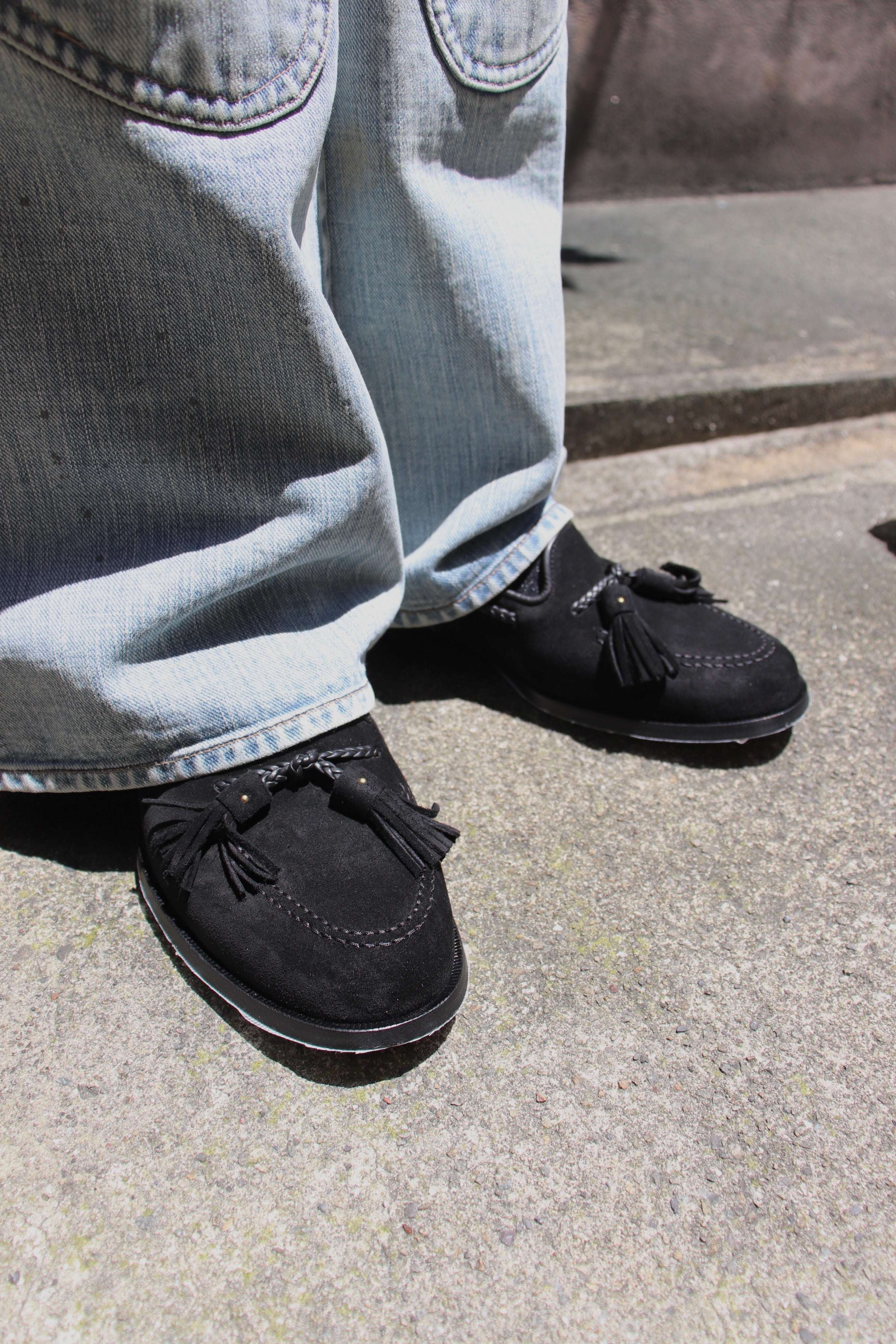 SUGARHILL(シュガーヒル)のSUEDE LOAFER “COUPE” BLACK SUEDEの通販