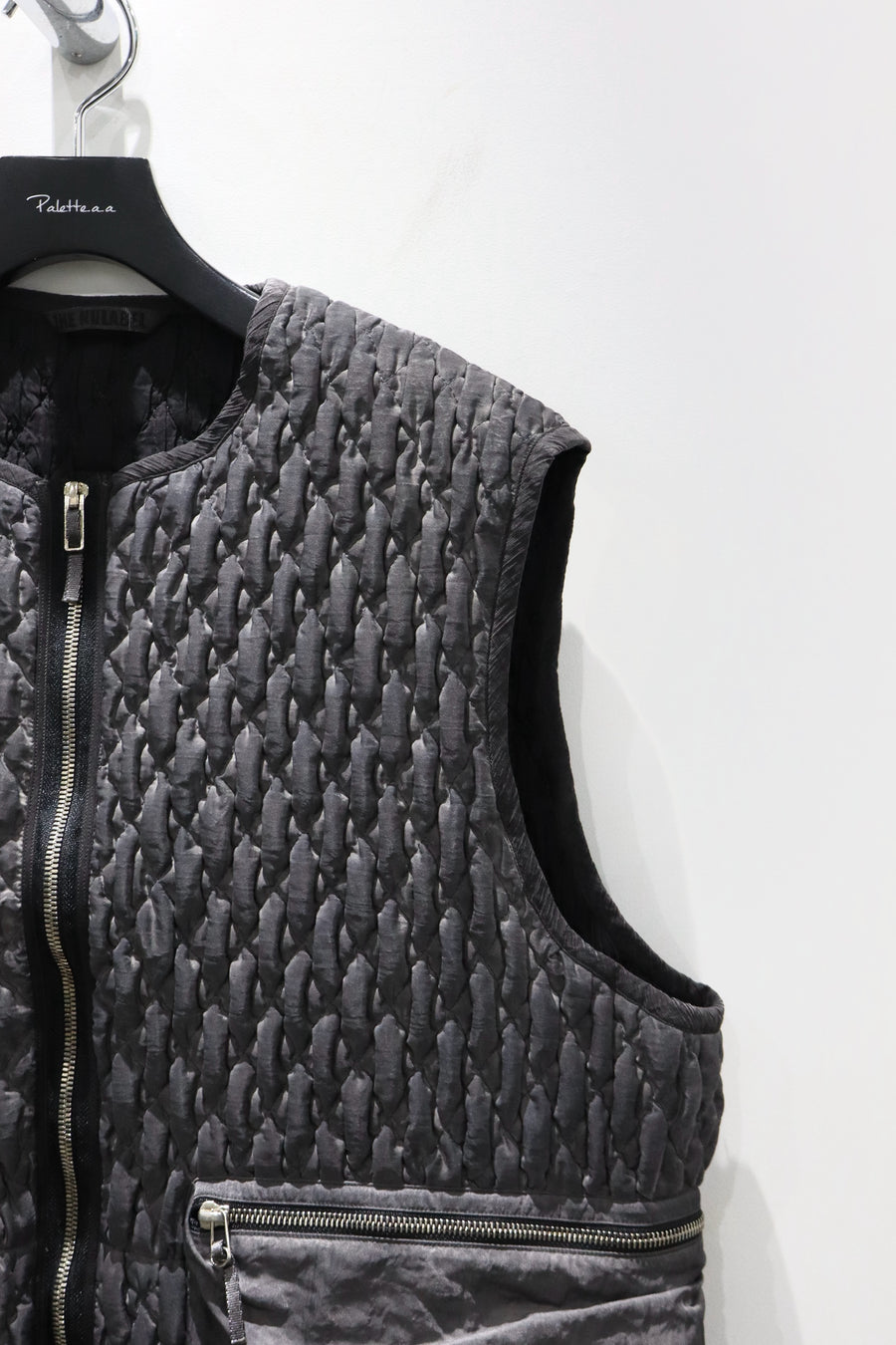 NULABEL  GARMENT DYED CONTRACTION QUILTED VEST