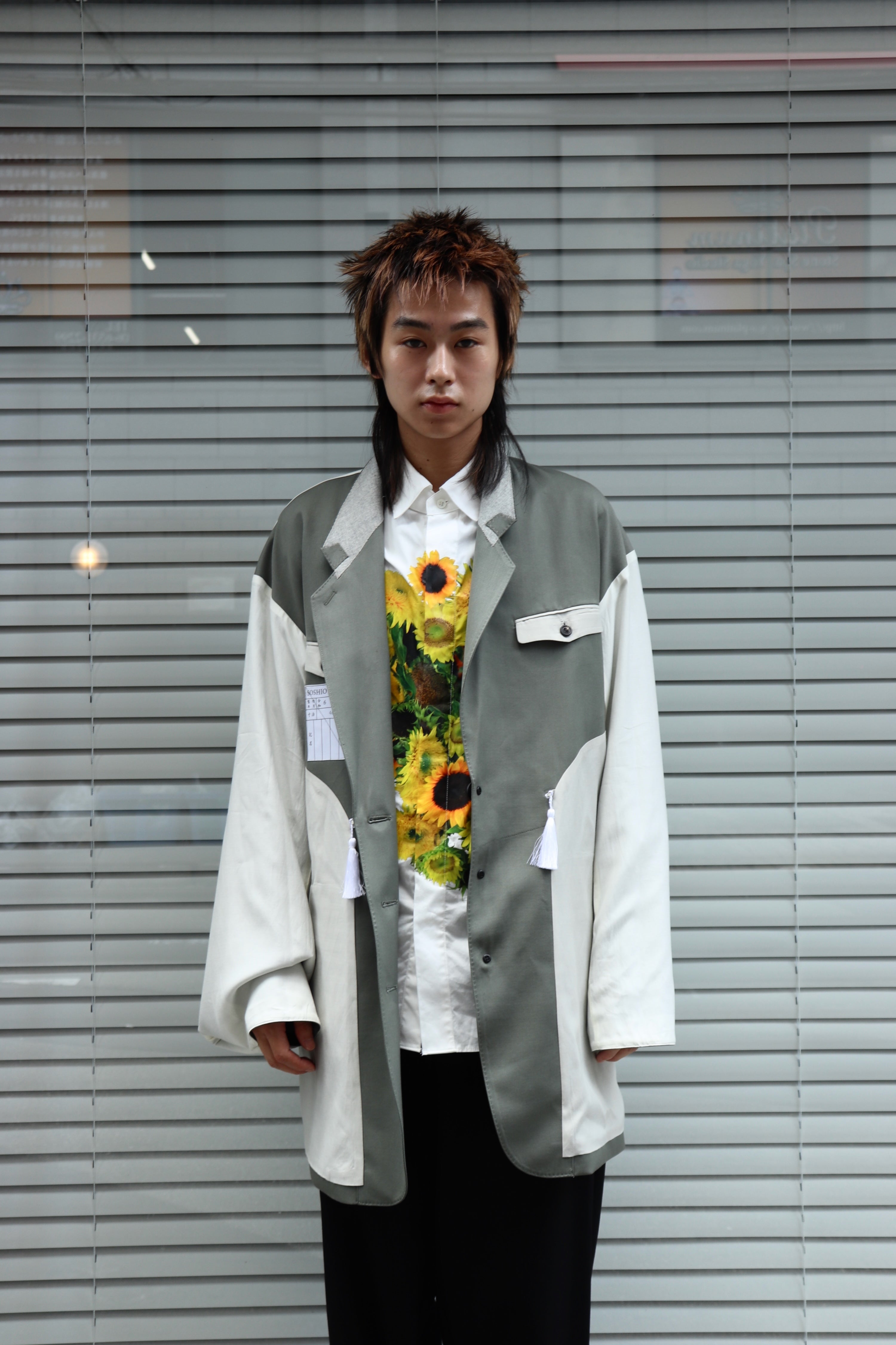 SOSHIOTSUKI(ソウシオオツキ)のKIMONO SLEEVE JACKET GRAYの通販