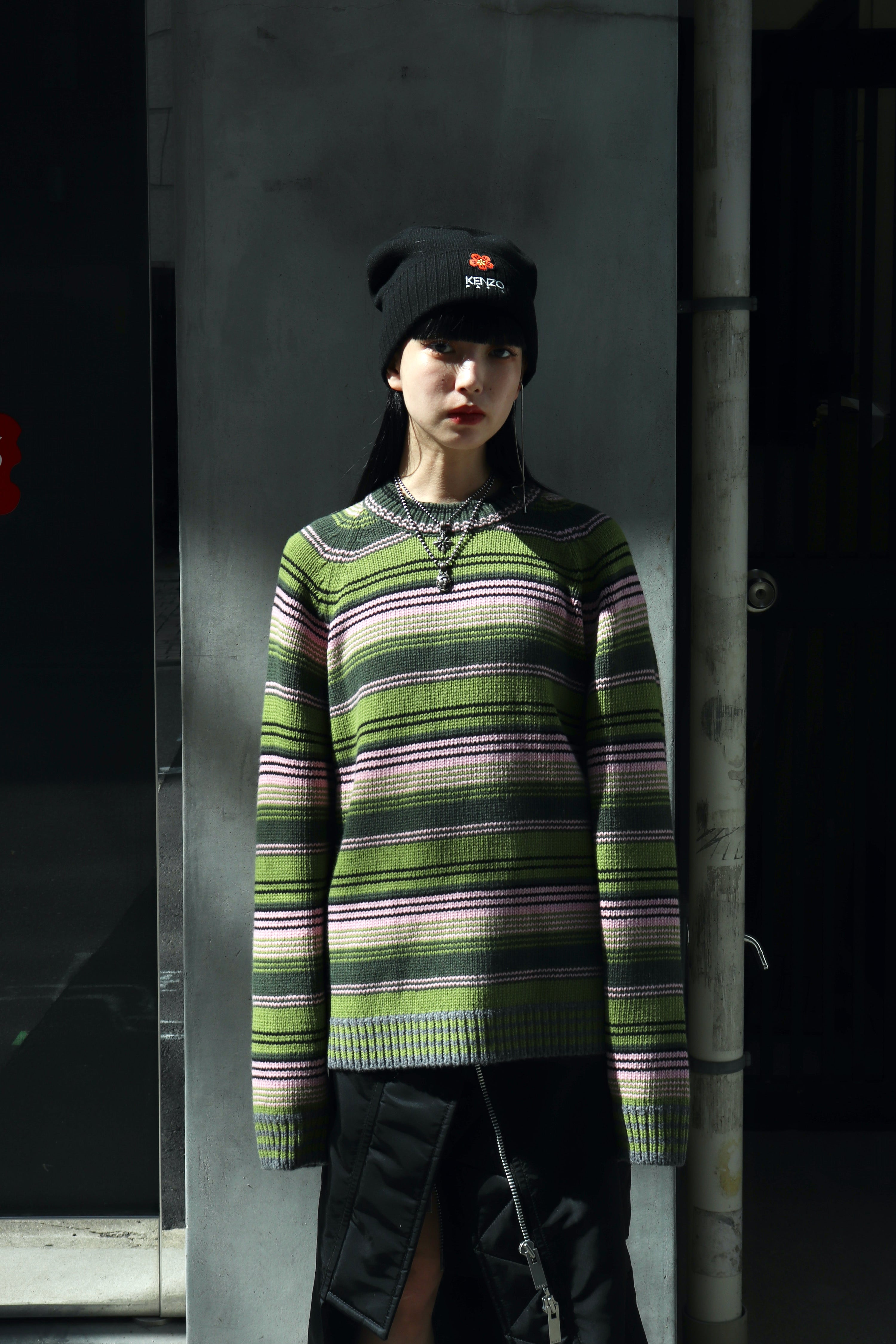 Kenzo Multicolor Stripe Fitted Sweater fashion