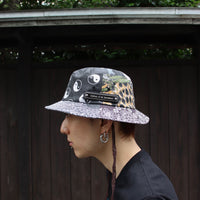 【品質保証新品】新品　チルドレンオブザディスコーダンス　プリントバケットハット　ブラック 帽子