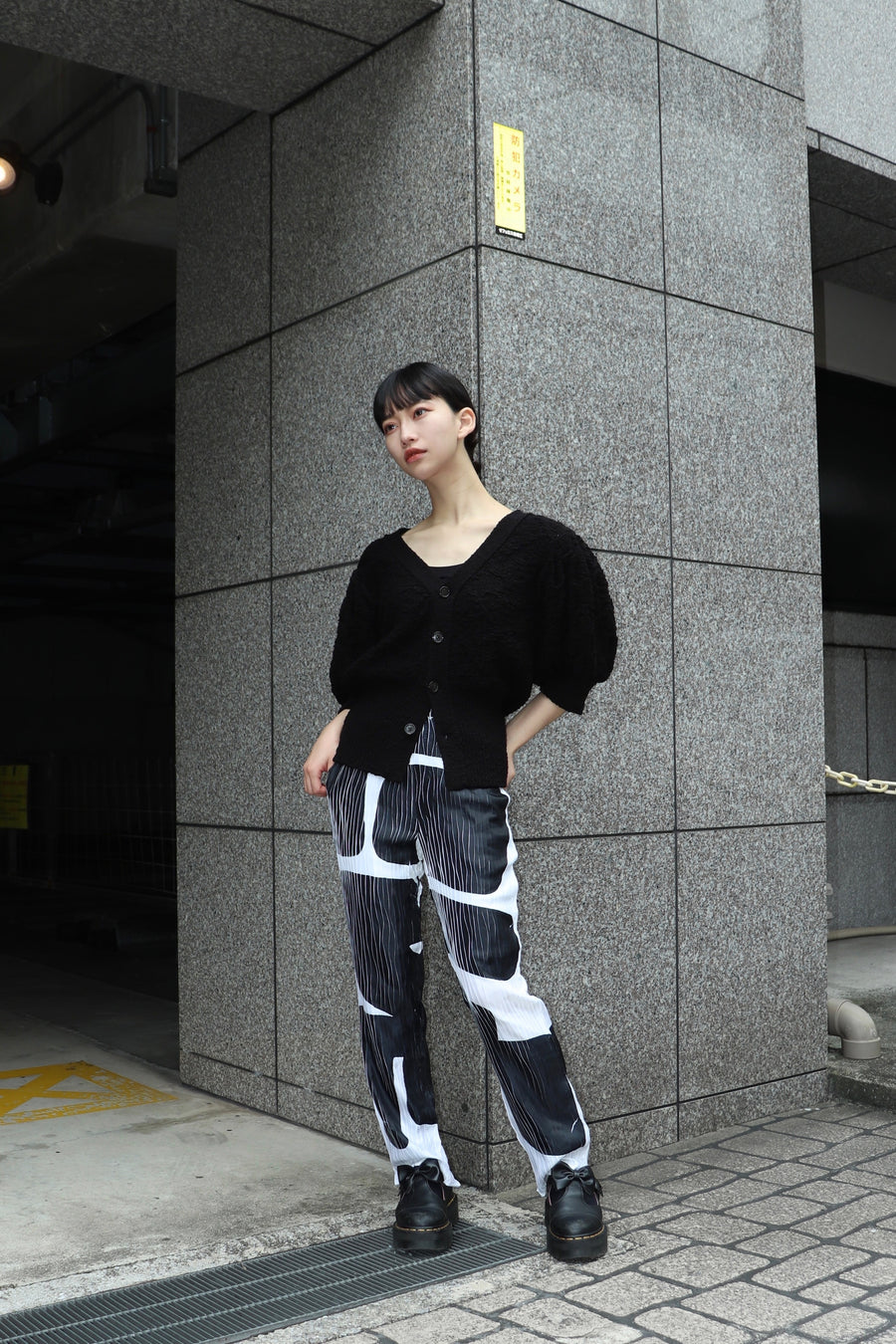 【25ss先行予約】BELPER  2025ss LOVE PLEATED PANTS(BLACK) ※3月入荷予定予約品