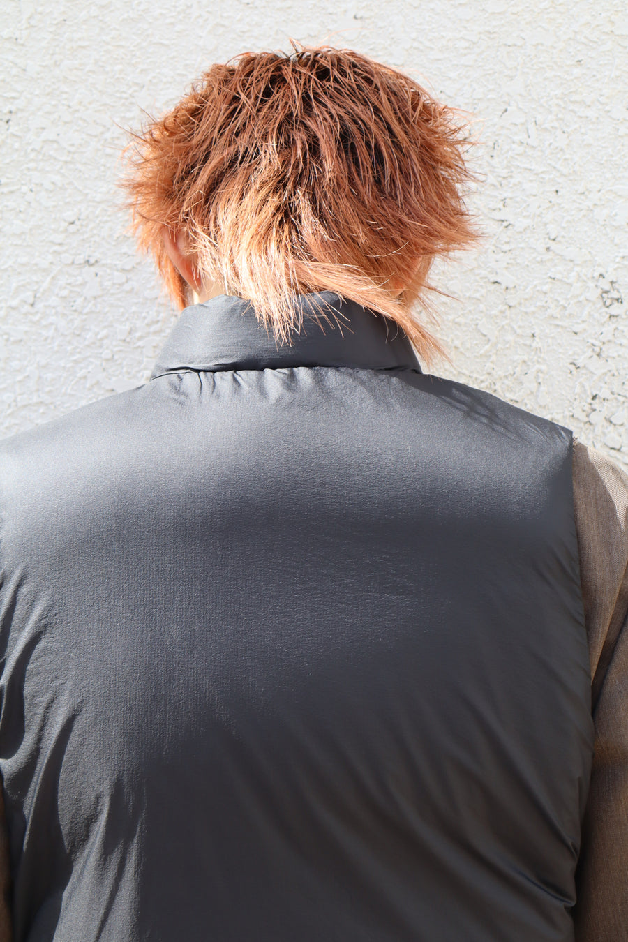 SUGARHILL  PLAID PUFFER REVERSIVLE VEST(WINE RED × BLACK)