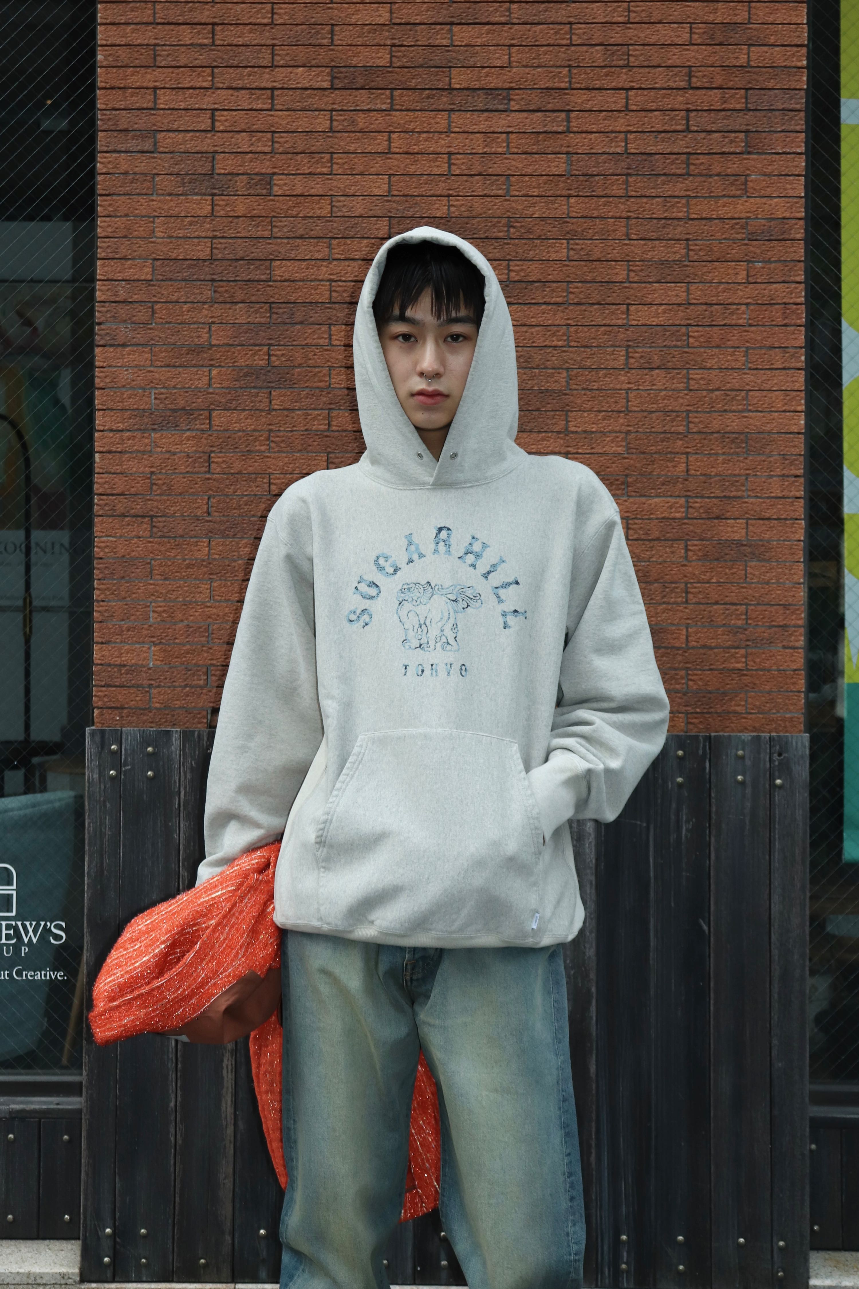 SUGARHILL(シュガーヒル)のLOGO PRINTED HOODIE HEATHER GRAYの