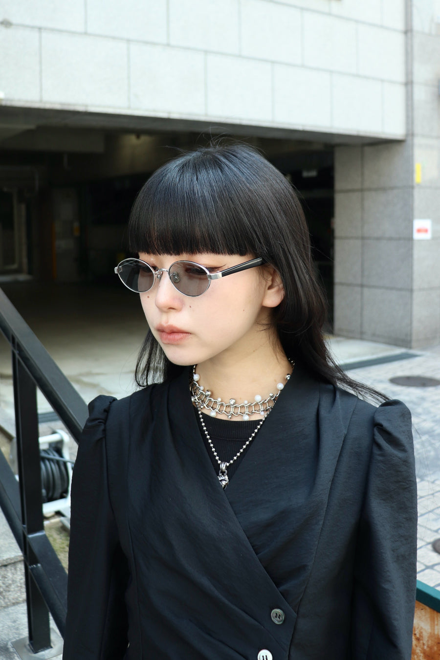 FETICO×BLANC OVALTELEVISIONCUTSUNGLASSES FETICO's Silk Satin Choker mail order | Palette Art Alive online