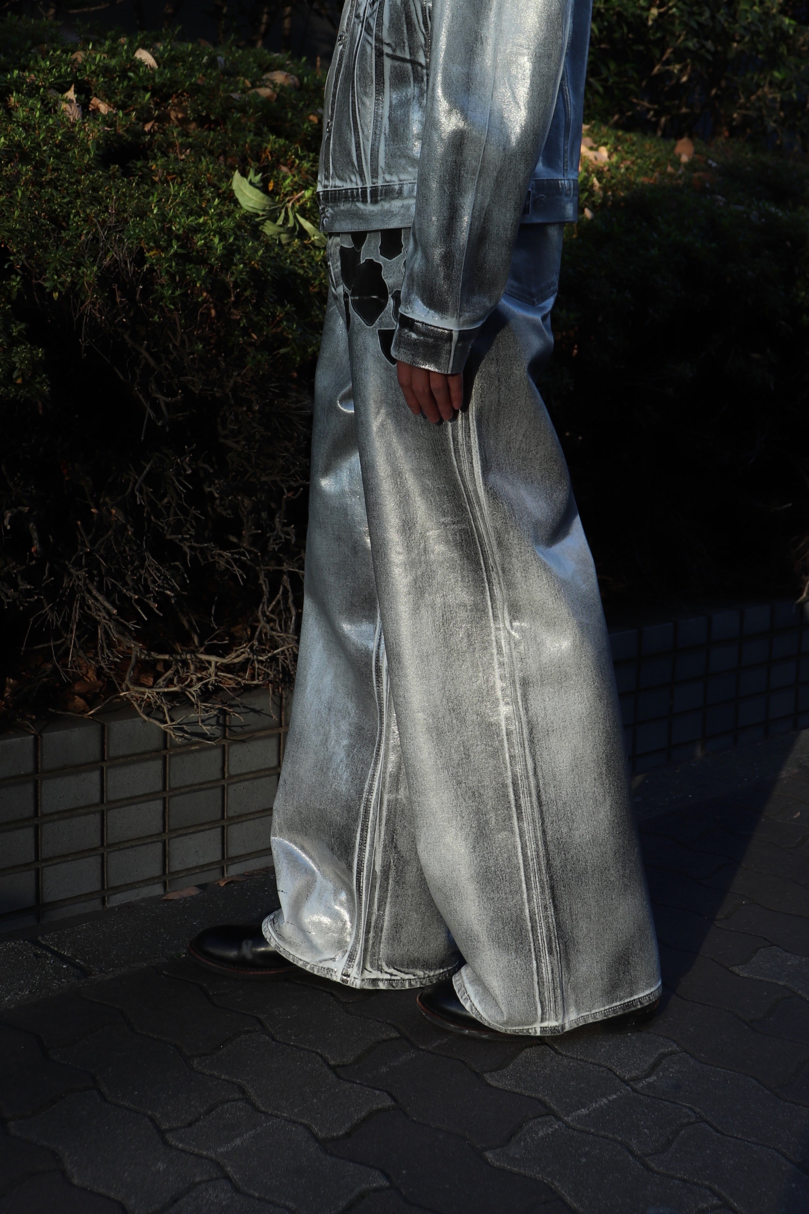 パンツ MASU BOYS EMBLEM BAGGY JEANS SILVER 25ss MASU MASU BOYS Emblem Baggy Jeans （Silver） - Osaka / Kyoto