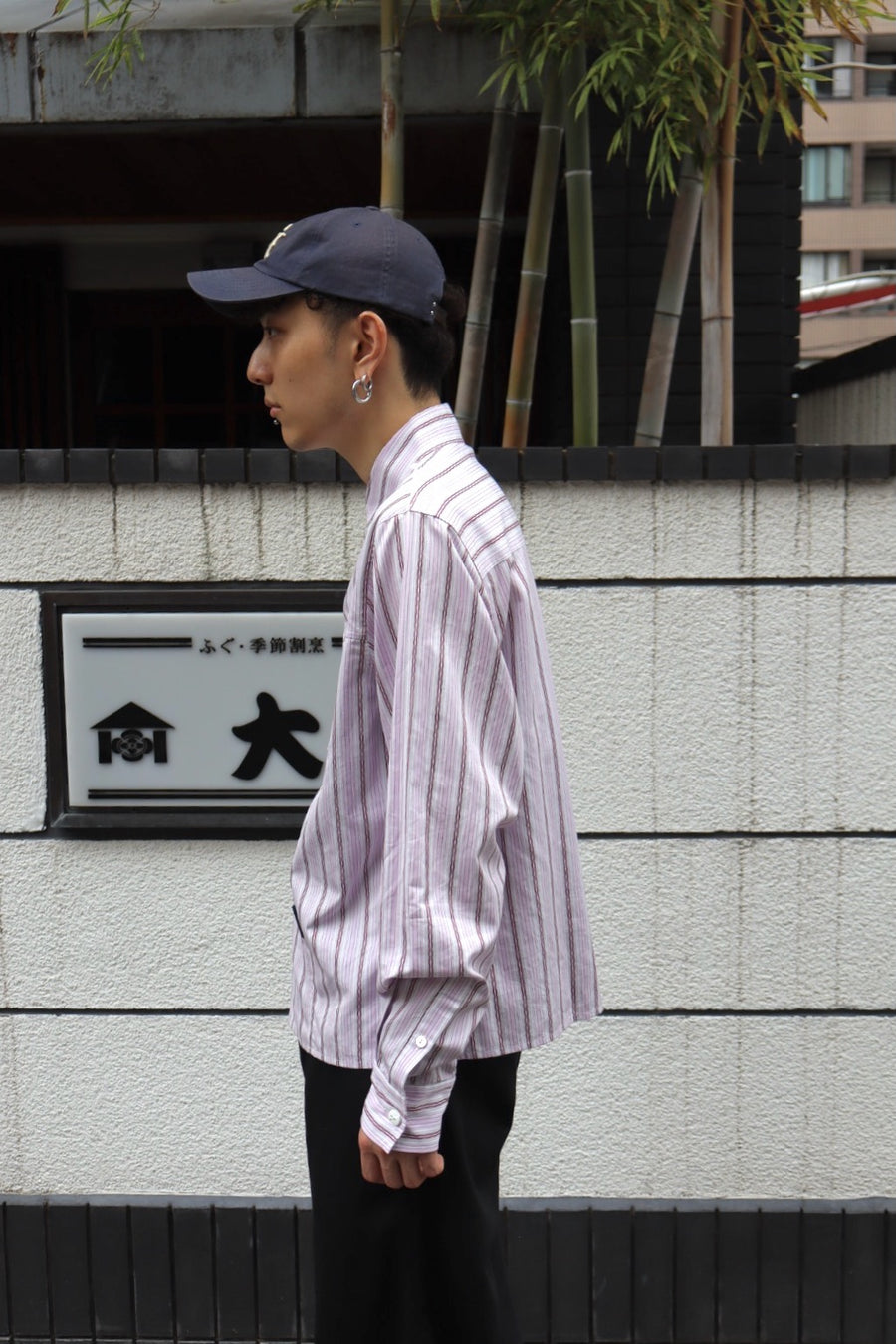 NAMESAKE  COMO LS SHIRT(AURORA STRIPE)