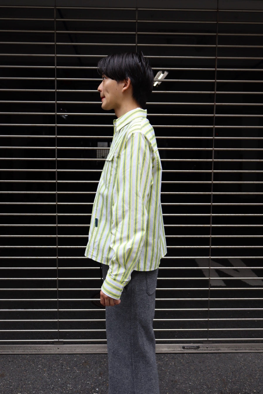 NAMESAKE  COMO LS SHIRT(LEMON STRIPE)