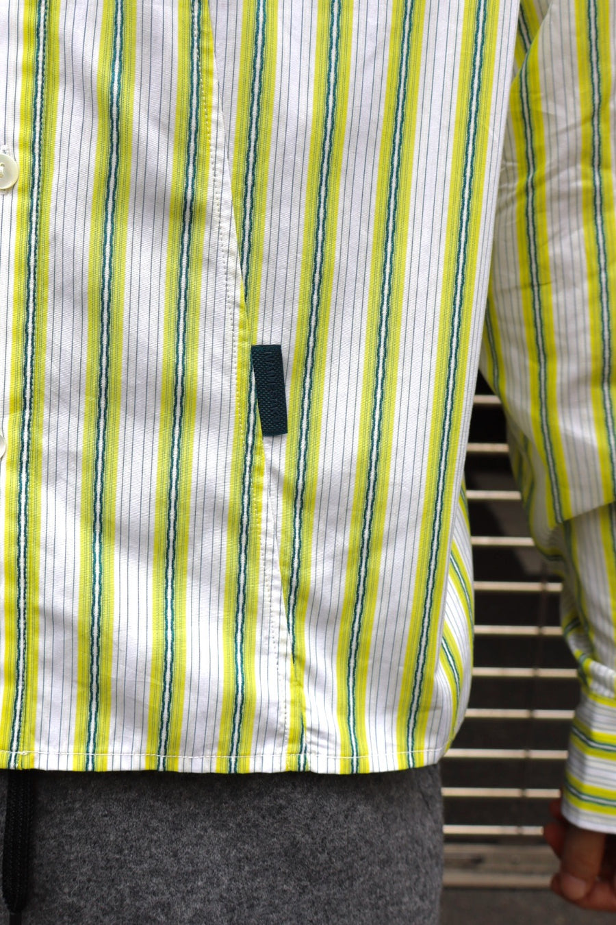 NAMESAKE  COMO LS SHIRT(LEMON STRIPE)