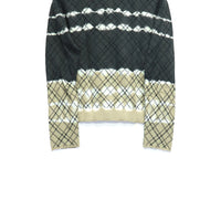PERVERZE(パーバーズ)のDip-dye Check Knit Cardigan Blackの通販