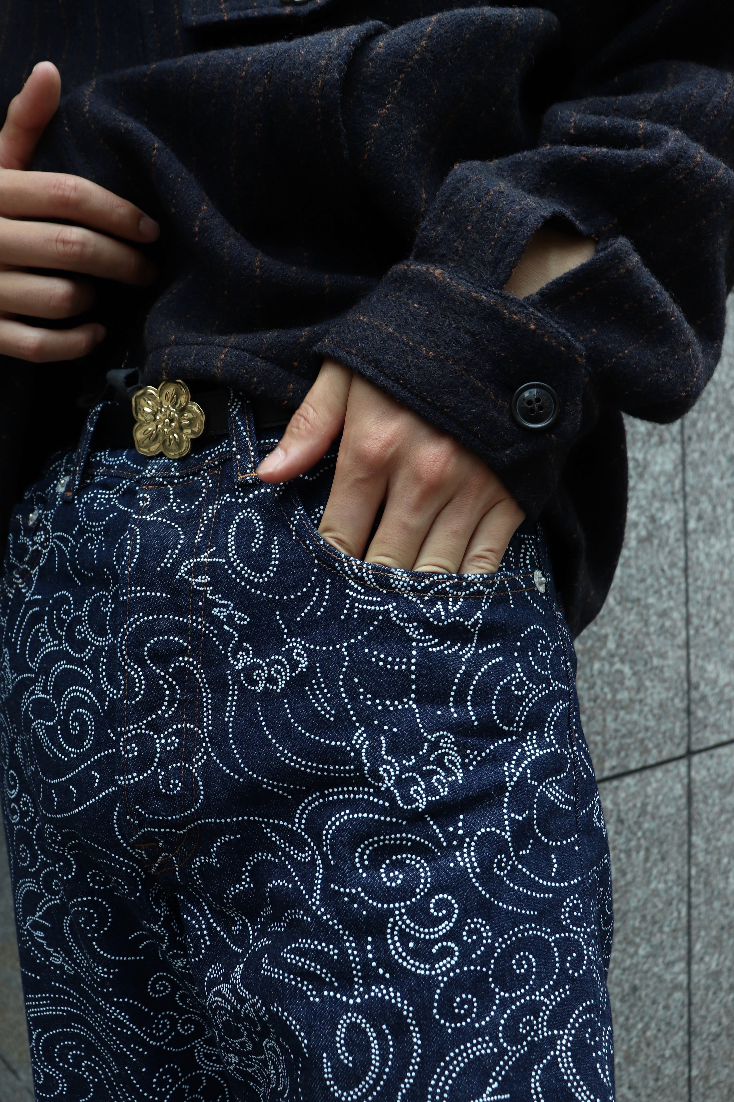 KENZO JEANS ケンゾー デニムパンツ インディゴ 虎ロゴ ストレート 