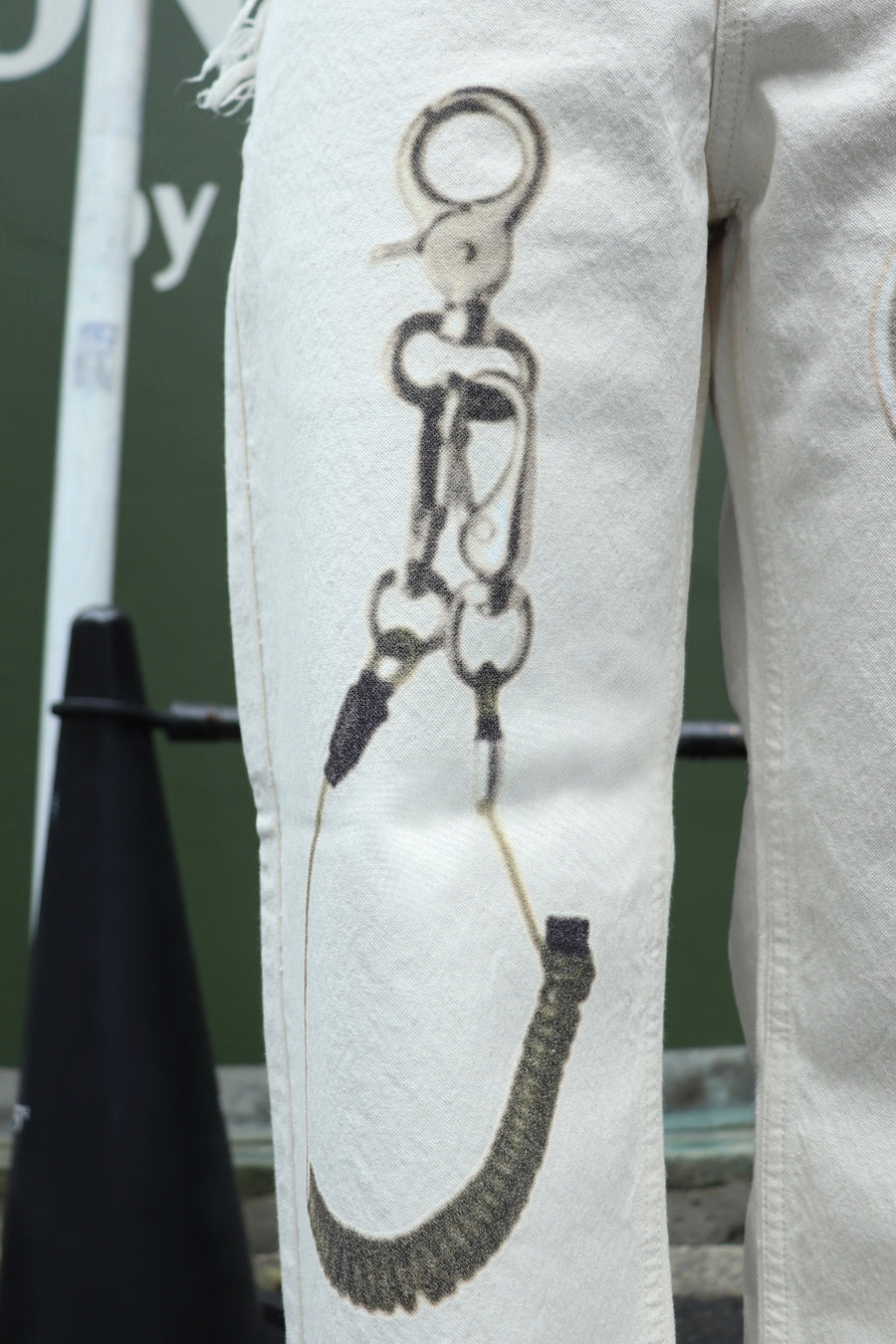 kotohayokozawa  GRAPHIC PRINTED JEANS(IVORY)