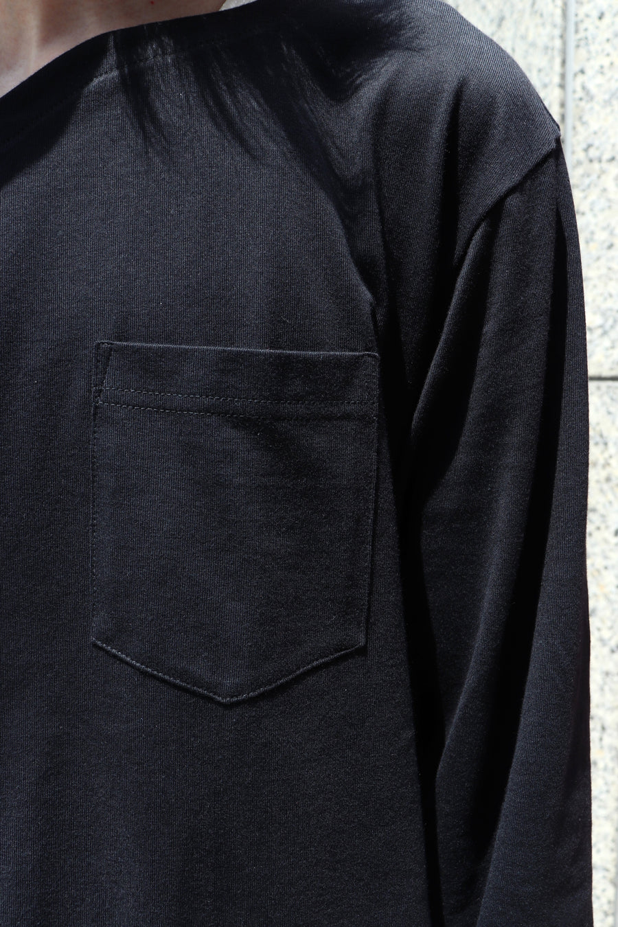 Taiga Igari  Epaulet L/S T-shirt(BLACK)