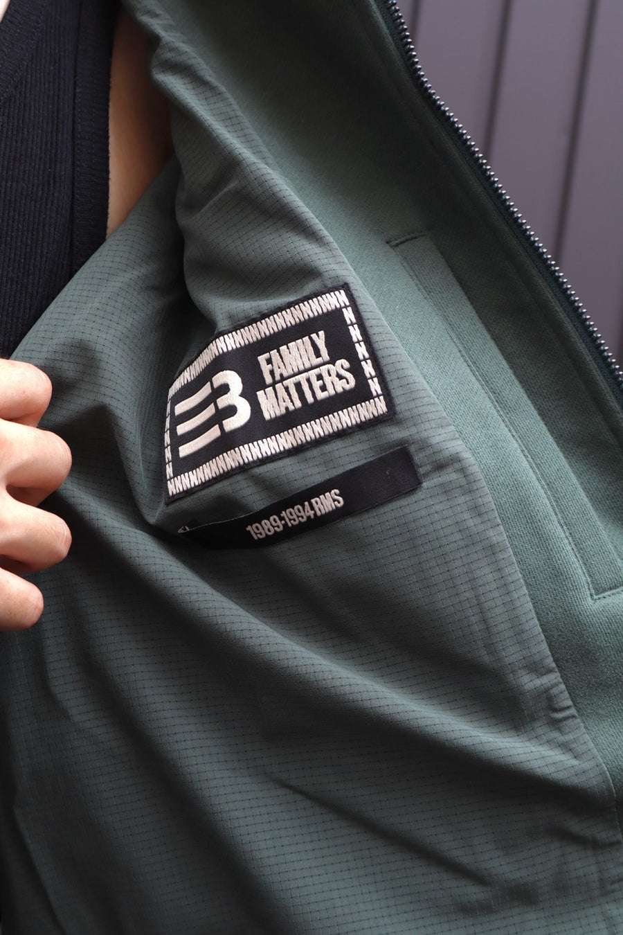 NAMESAKE  HUGO GLOBE ZIP HOODIE(FOG NAUTICA)