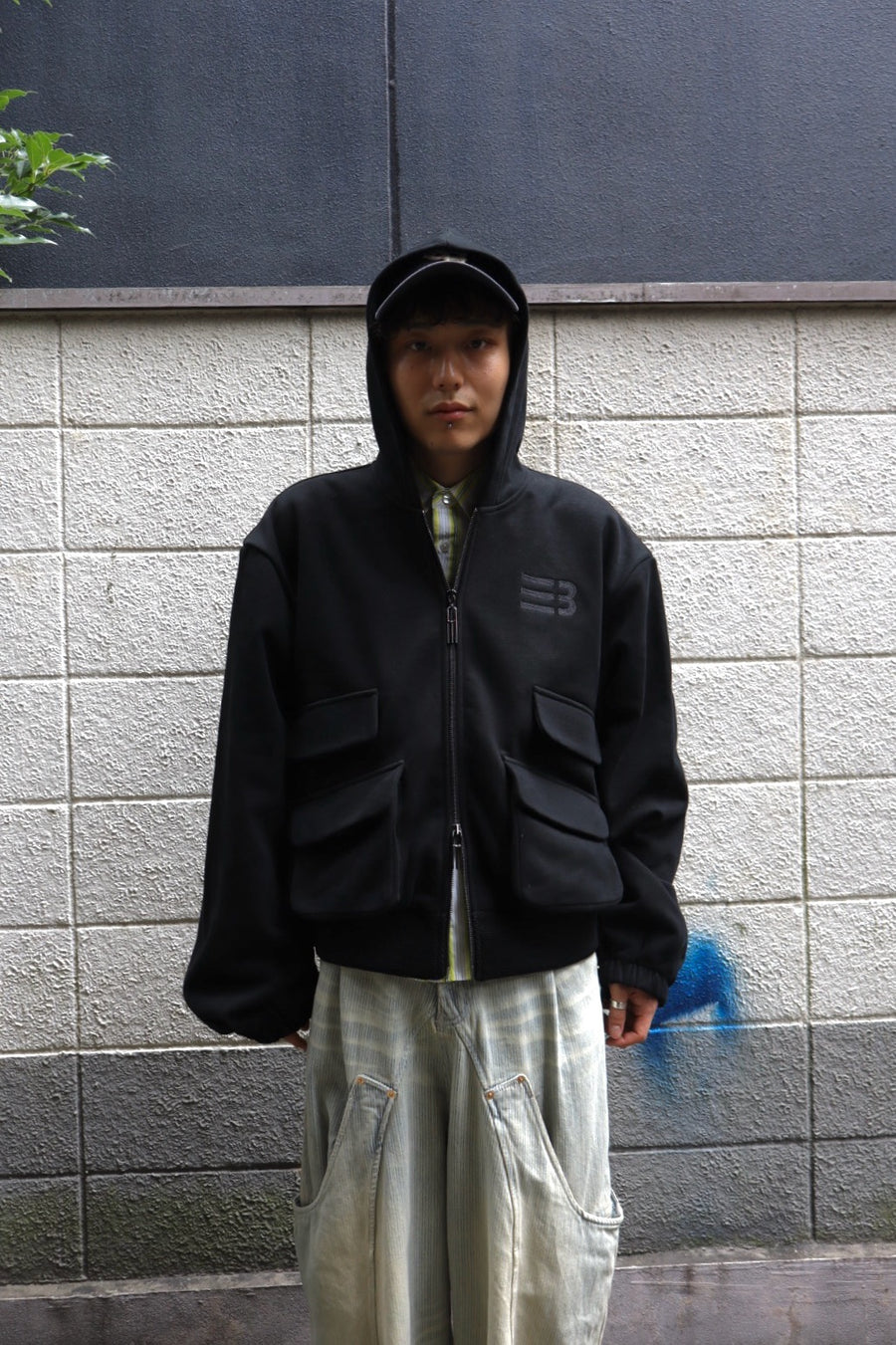 NAMESAKE(ネイムセイク)のHUGO GLOBE ZIP HOODIE EUPHORIC BLACK
