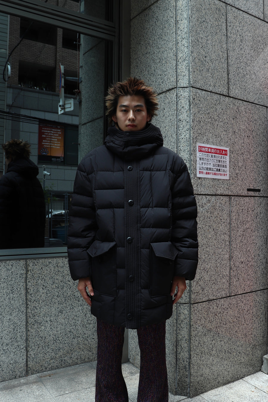 KENZO  KENZO WEAVE MID-LENGTH WINTER PARKA