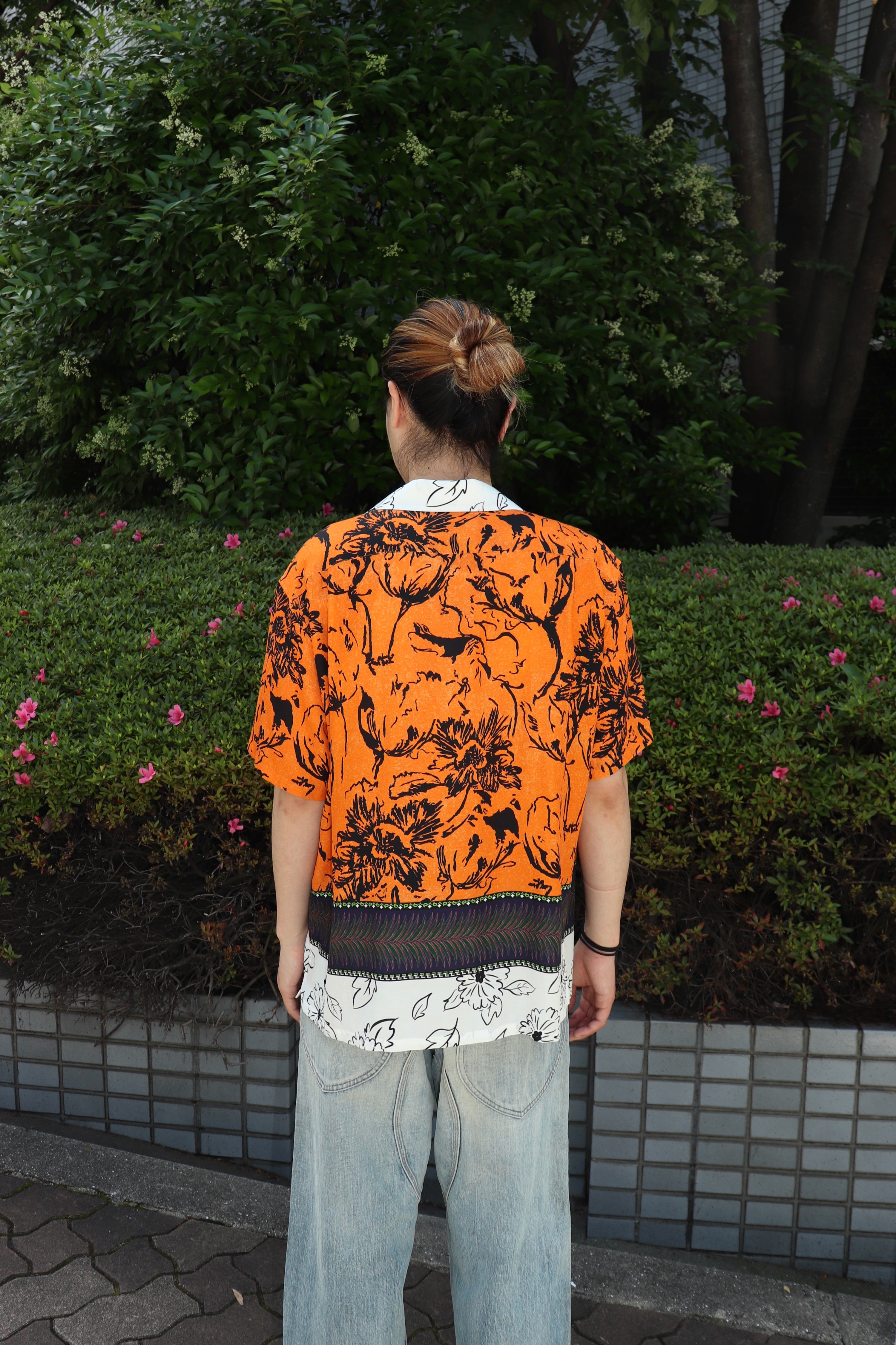 TOGA VIRILIS(トーガ ビリリース)のCupra cotton twill print shirt ORANGEの通販｜PALETTE  art aliveのオンラインショップ – PALETTE art alive ONLINE STORE