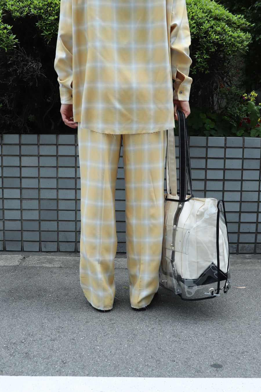 【40%OFF】Taiga Igari  Gaather Plaid Pants(YELLOW)