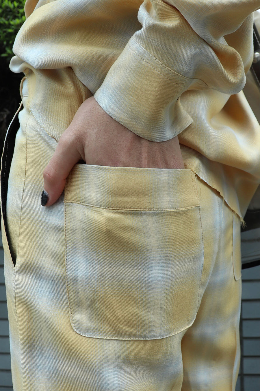 【40%OFF】Taiga Igari  Gaather Plaid Pants(YELLOW)