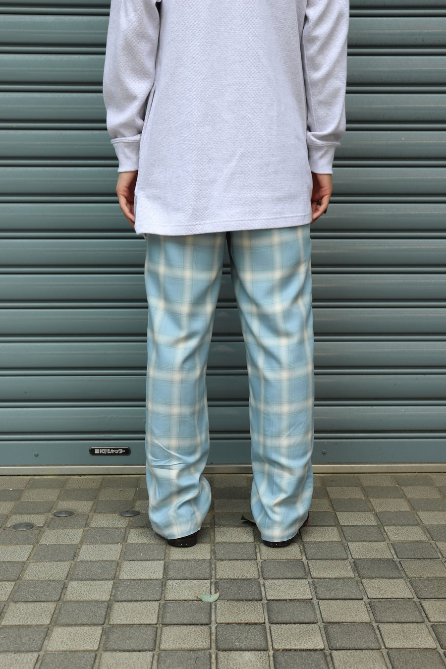 【40%OFF】 Taiga Igari  Gaather Plaid Pants(SKY BLUE)