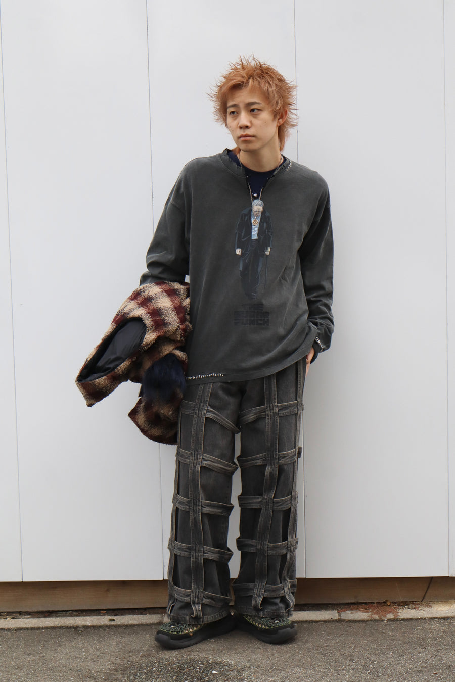 SUGARHILL  CAGED DENIM PANTS(BLACK)