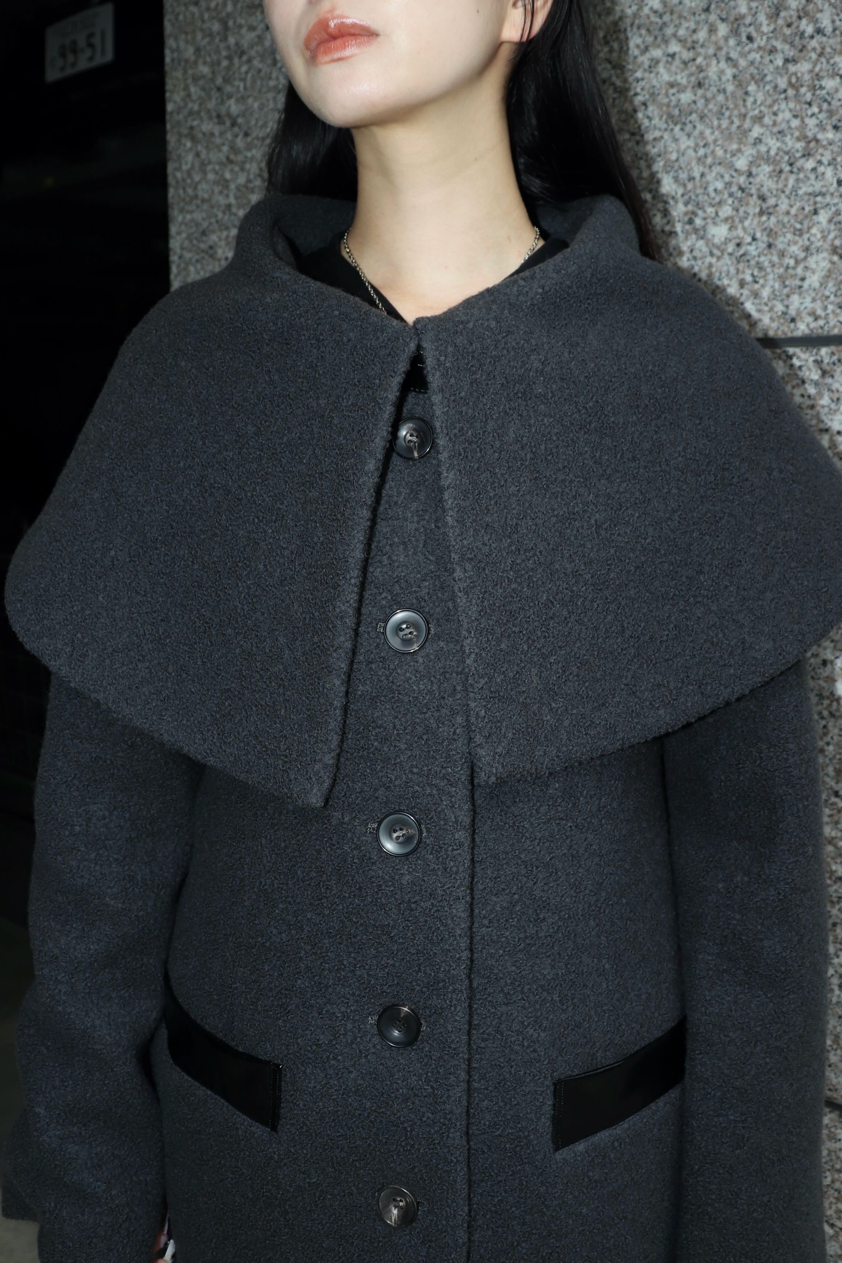 FETICO(フェティコ)のBoucle wool cape coat CHARCOALの通販｜PALETTE