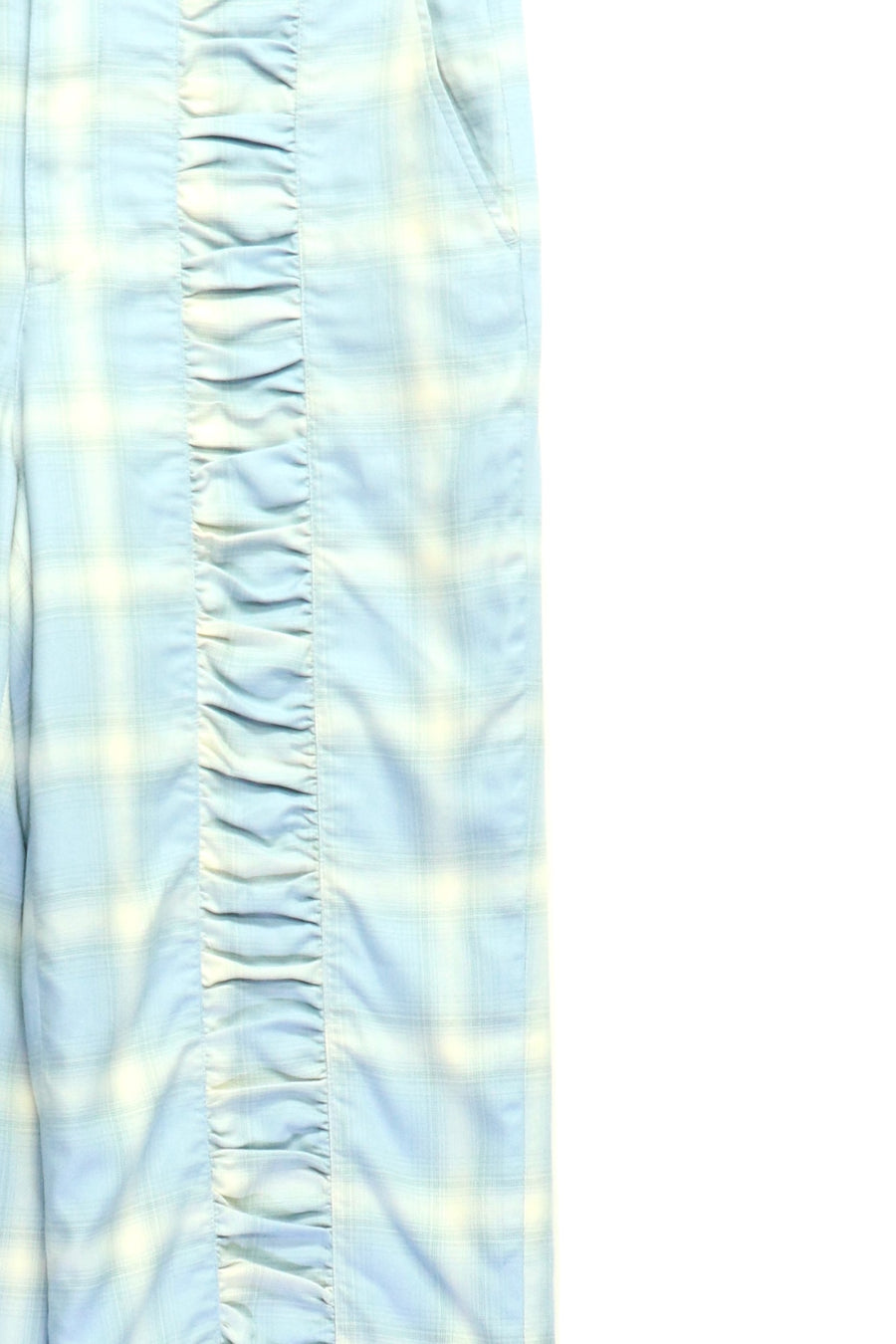 【40%OFF】 Taiga Igari  Gaather Plaid Pants(SKY BLUE)