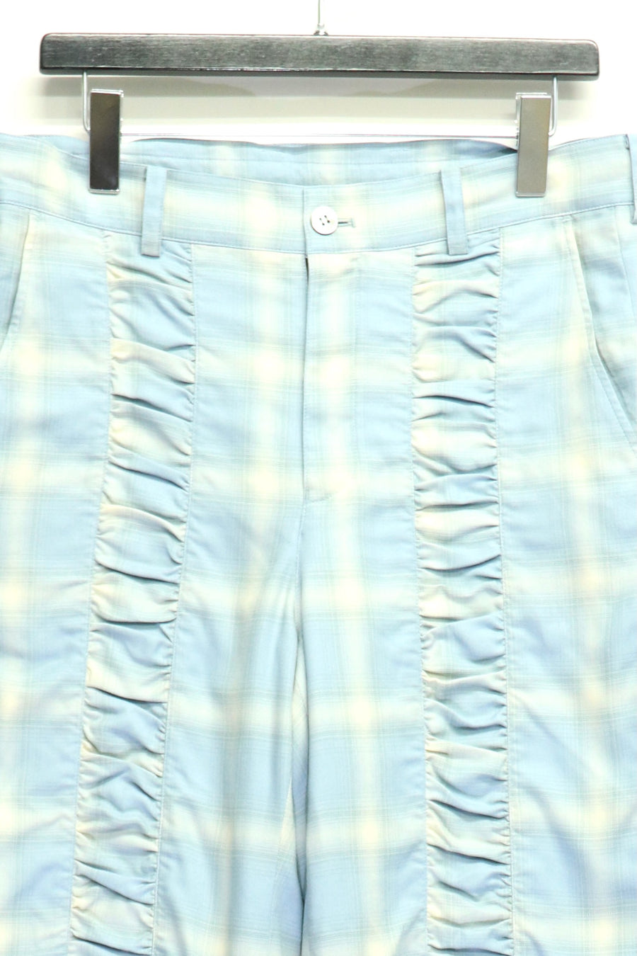 【40%OFF】 Taiga Igari  Gaather Plaid Pants(SKY BLUE)