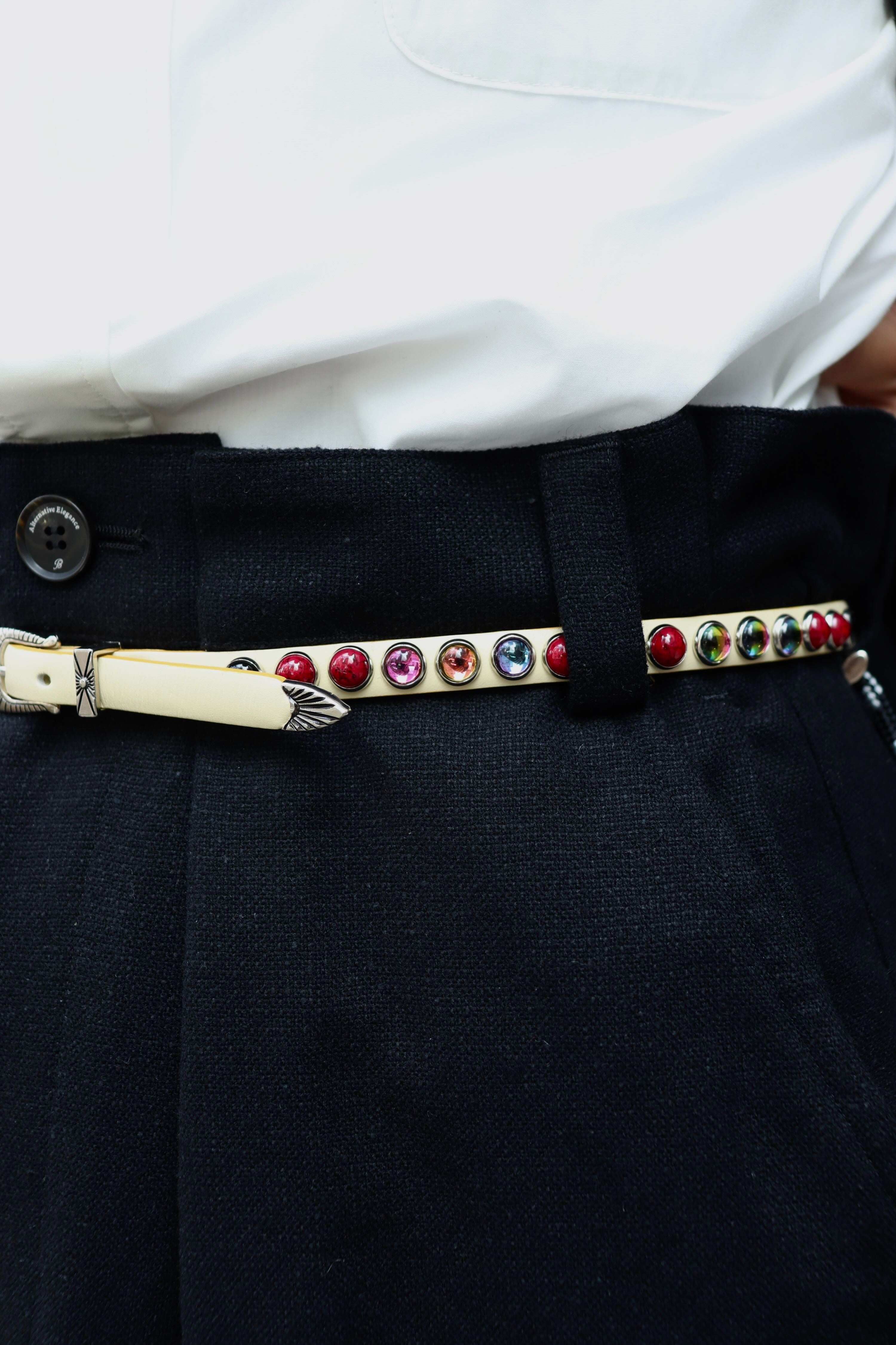 TOGA(トーガ)のStone leather belt YELLOWの通販｜PALETTE art aliveの