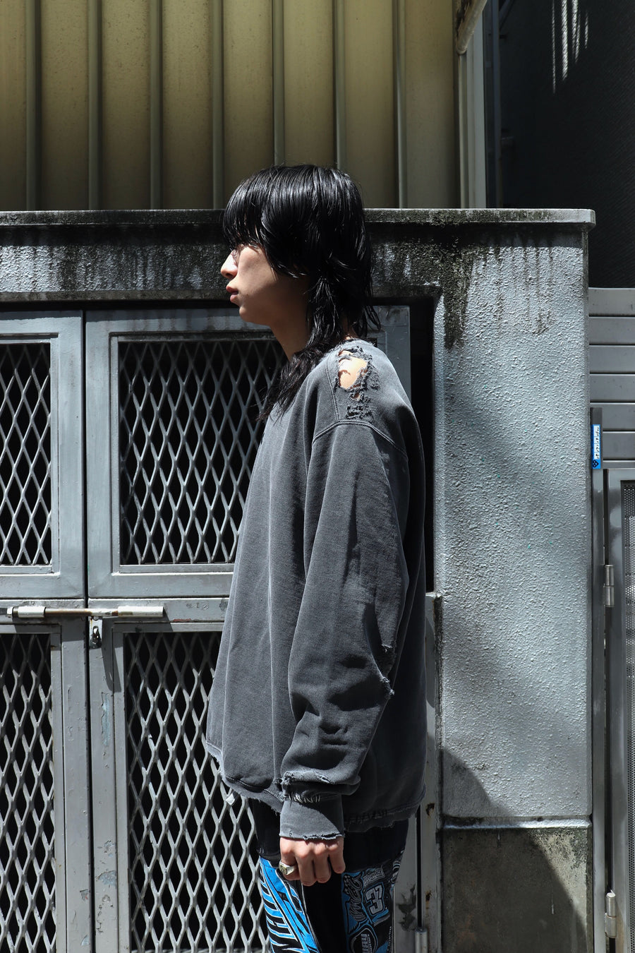 MINUS  Inactive Crew Sweat With Repaired