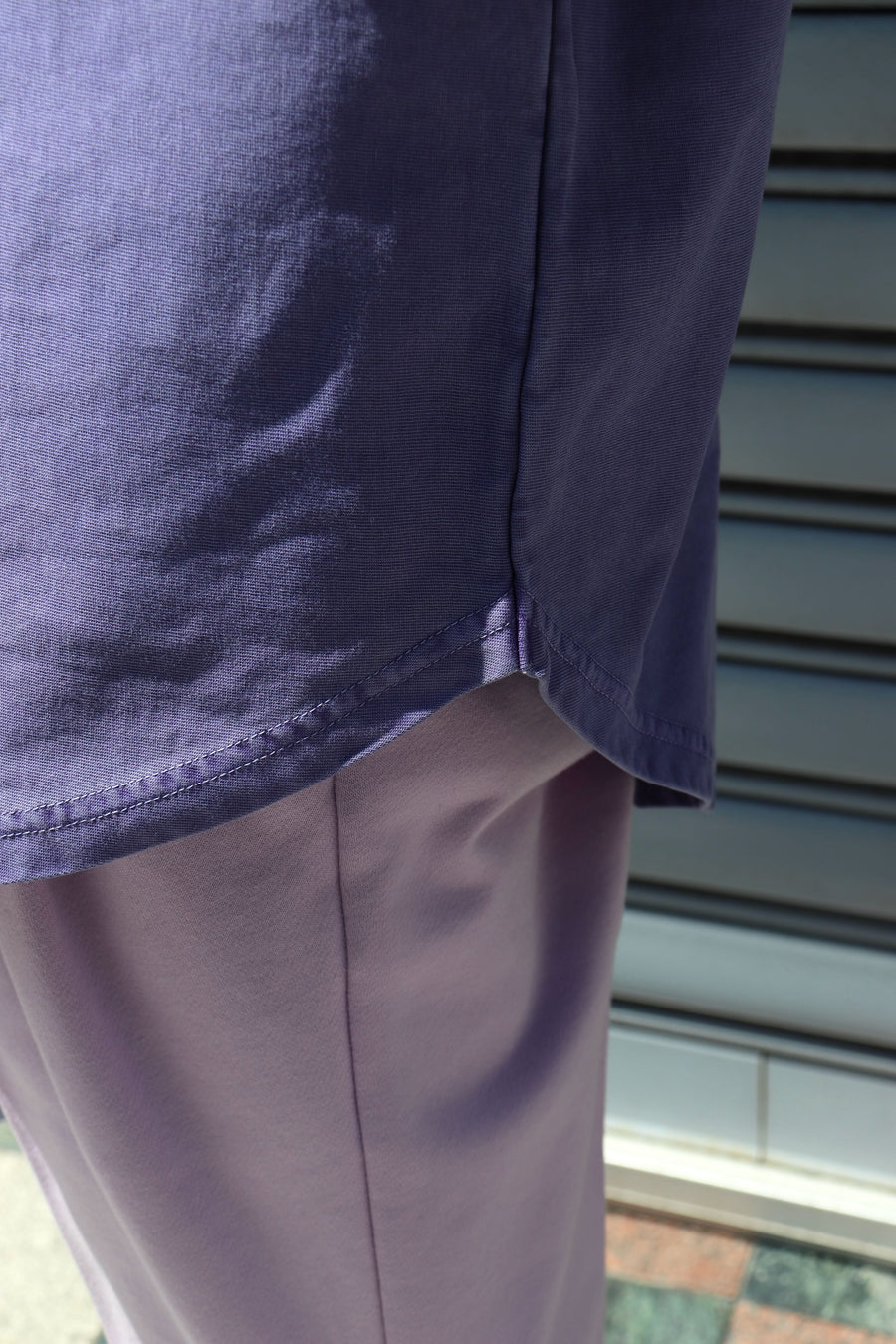 soe  Over Dye Round Hem Tall Tee(FADED PURPLE)