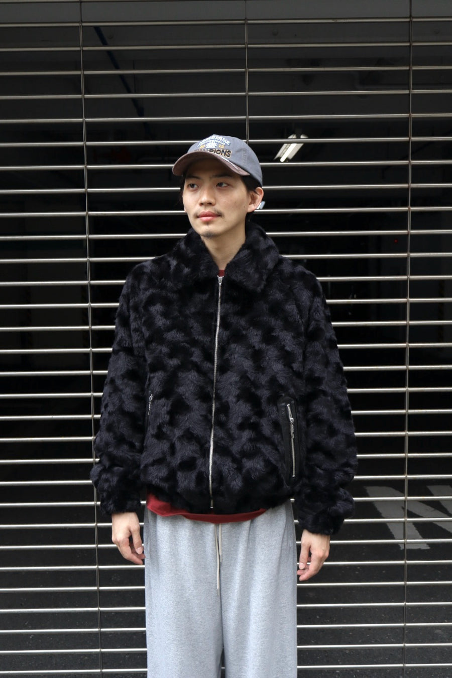 SUGARHILL(シュガーヒル)のFUR DOUBLE ZIP JACKET BLACKの通販