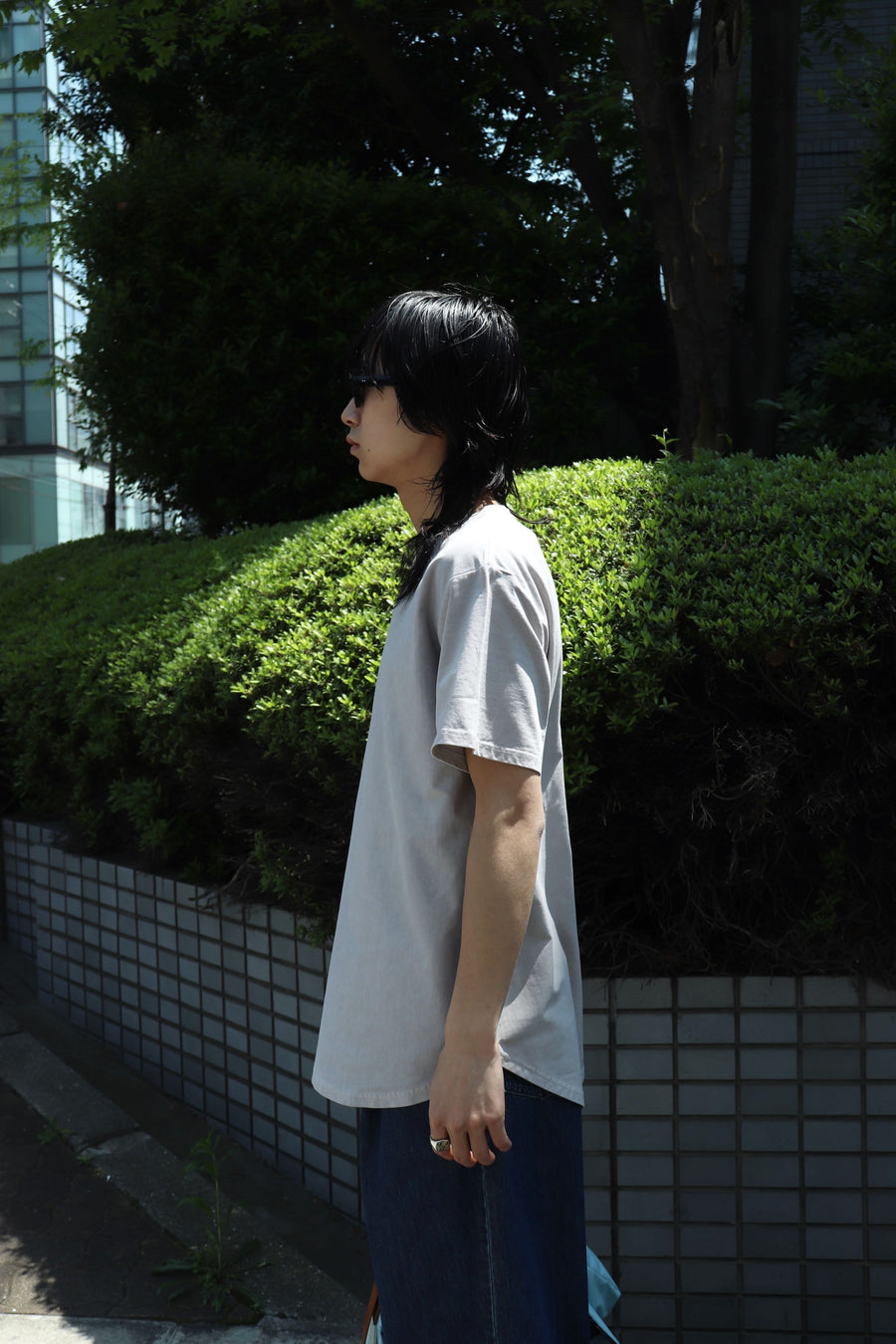 soe  Over Dye Round Hem Tall Tee(FADED L.PINK)