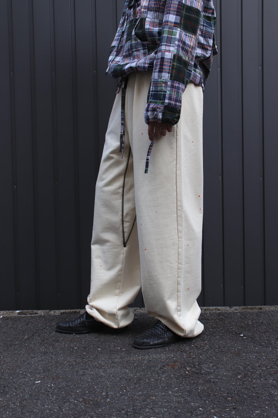 FAF  AGED BAGGY SWEAT PANTS(ECRU)