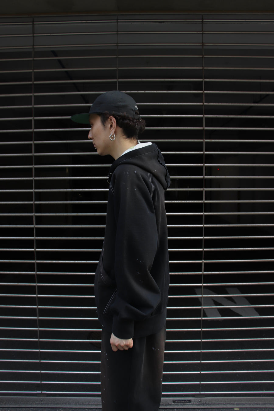 FAF  AGED ZIP UP HOODIE(BLACK)