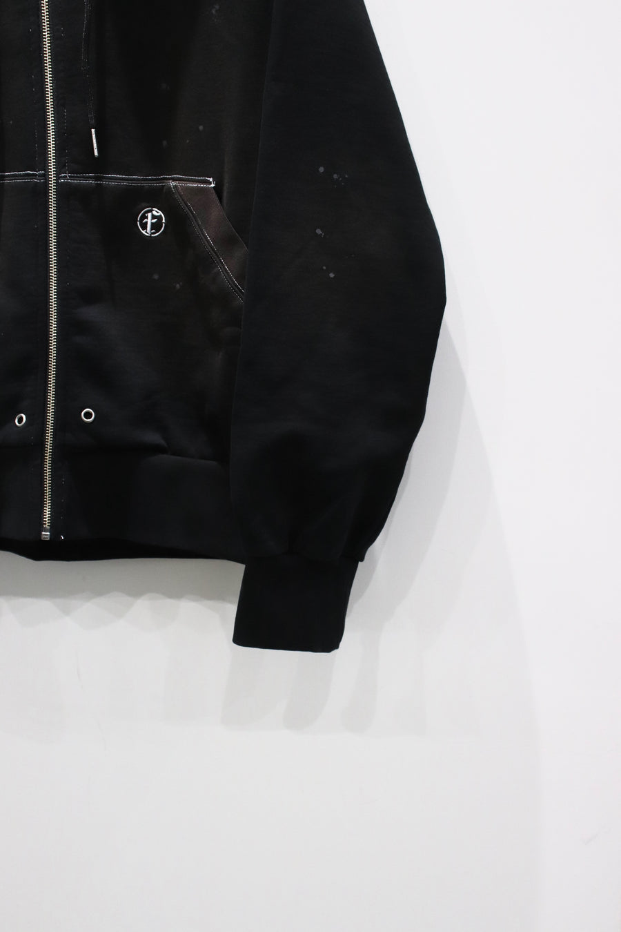 FAF  AGED ZIP UP HOODIE(BLACK)