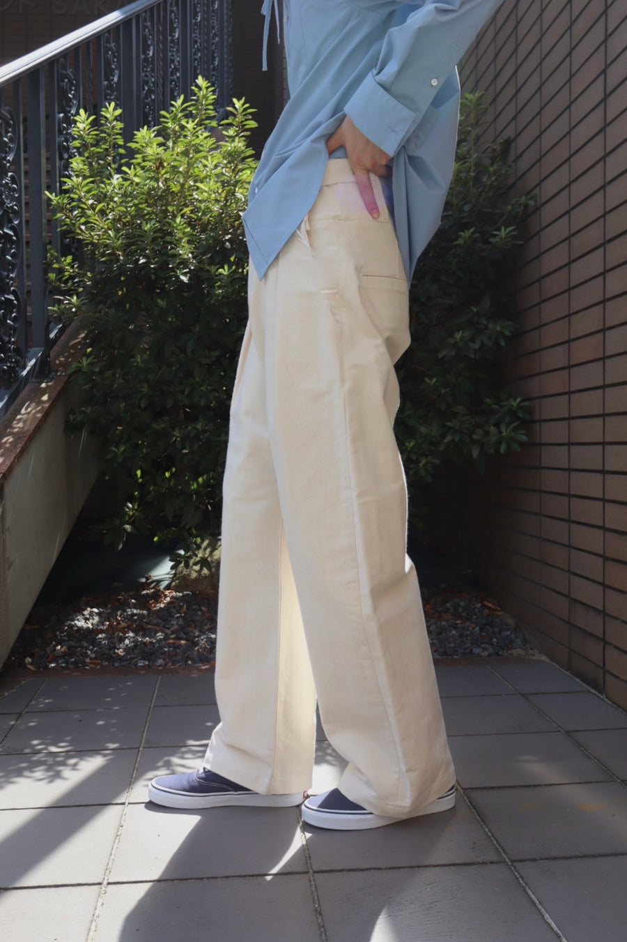 FILME FILLED  Waist Adjust Pants(ECRU)