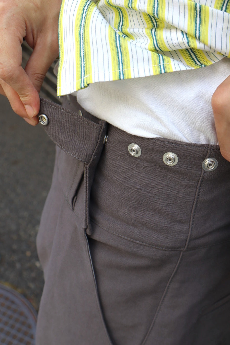 FILME FILLED  Waist Adjust Pants(CHARCOAL GRAY)