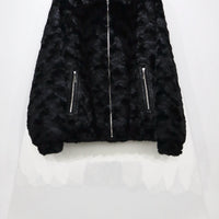 SUGARHILL(シュガーヒル)のFUR DOUBLE ZIP JACKET BLACKの通販