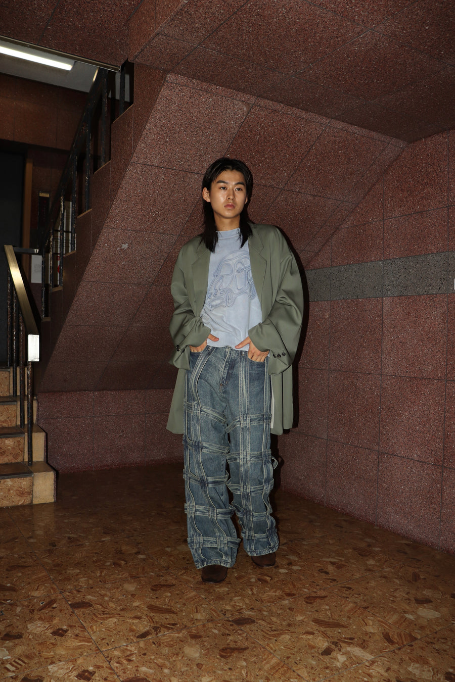 SUGARHILL  CAGED DENIM PANTS(INDIGO)