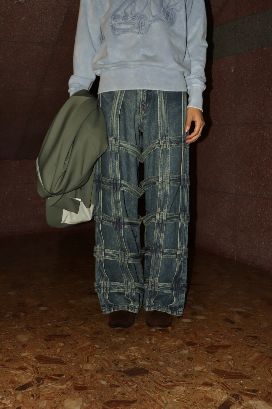 SUGARHILL  CAGED DENIM PANTS(INDIGO)