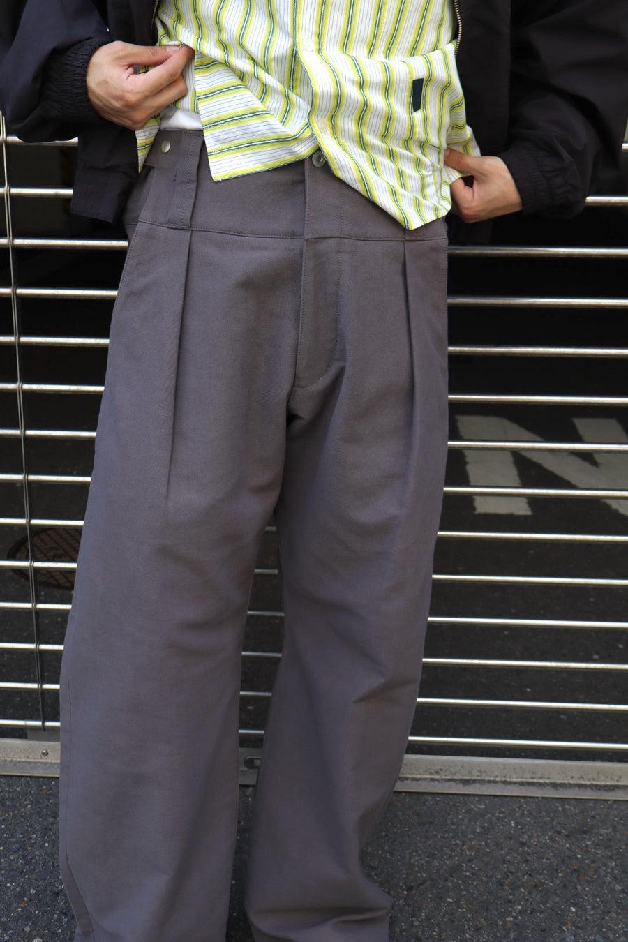 FILME FILLED  Waist Adjust Pants(CHARCOAL GRAY)