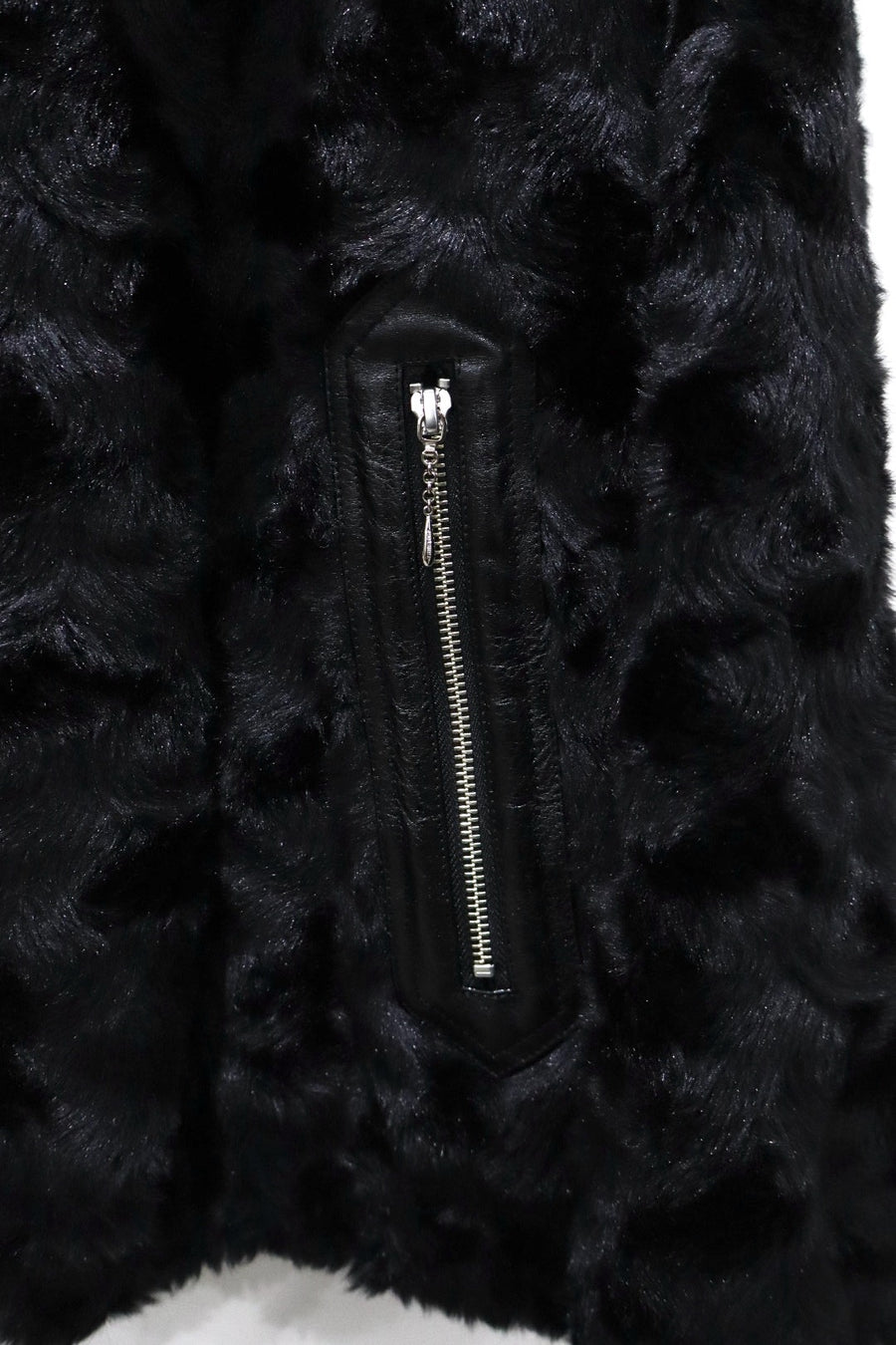 SUGARHILL(シュガーヒル)のFUR DOUBLE ZIP JACKET BLACKの通販